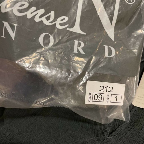 Kristensen Du Nord women’s Blouse Black Long silk Sleeve sheer top NWT Sz 1 - Picture 3 of 7